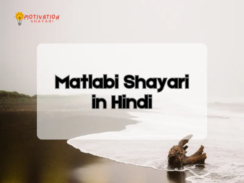 Matlabi Shayari in Hindi